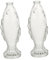JEWEDECO 2stücke Fischform Glasflasche Dekorative Blumenvase Aus Hochwertigem Glas Mit Korkstopfen Für Tischdekoration Und Blumenarrangements
