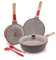 AIKENBBKK Juego de Ollas y Sartenes de Cerámica de 7 Piezas, Sartén 28 cm con Tapa, Cacerola 20 cm, Sartén para Crepe 26 cm, con Revestimiento Cerámico Antiadherente y Mango Extraíble