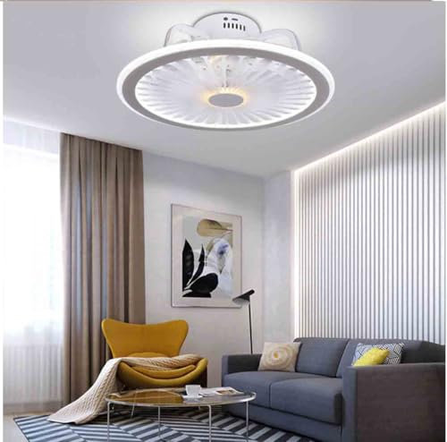 Gziztx Ceiling Fan with Light 50CM, Remote Control Silent Fan Stepless Dimmable 3 Colors (3000-6000K) Light and 6 Speeds Fan, Ceiling Fan with Light for Bedroom, Kids Room, and Living Room