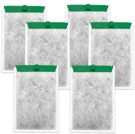 Carkio Cartuccia filtro acquario media compatibile con filtri etra Whisper Bio-Bag, cartucce filtro acquario, accessori per acquario per cartucce Tetra Reptofiltro acquario - 6 pezzi
