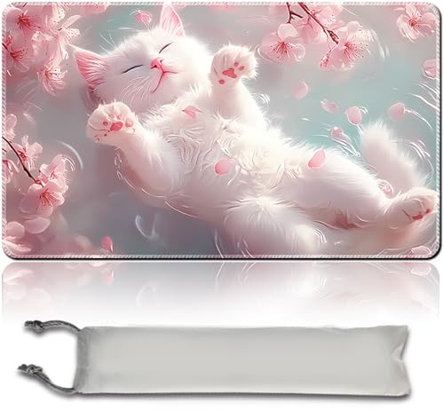 MTG PlayMat, 60 x 35 cm TCG PlayMat Stitched Edges Trading Card Game Play Mats with Storage Bag Smooth Rubber Surface Fighting Play Mat (MTG Set 40-7,No Zone)
