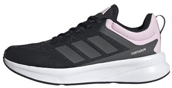 adidas Unisex Kids Fortarun 4.0 Shoes Junior, Core Black/Grey Six/Clear Pink, 3.5 UK