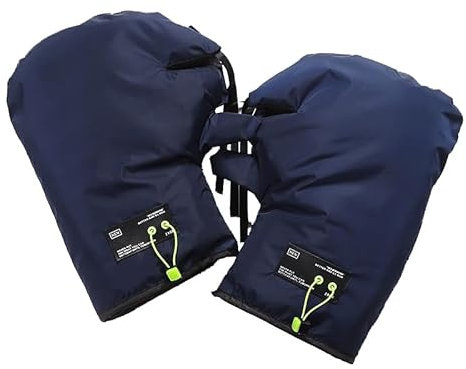 Hiver Manchons de Guidon Motorcycle pour Piaggio MP3 500, Winter Motorcycle Handlebar Warm Gloves Electric Scooter Gloves Motorcycle Handlebar Gloves Warmer,A