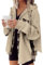 YNIQUE Damen Hemdjacke Knöpfen Karierte Jacke Langarm Shacket Mantel Waffelstrick Jacke Hemdbluse mit Knöpfen Oberteile Knöpfen