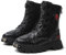 Leichtrit Bottes de Moto en Cuir,Bottes Moto,Chaussure Moto Femme,Bottes de Moto Sport,Imperméables Bottes Moto Femme,Imperméables,Ventilés,Respirante,Confort Et Securite,pour Course et Tourisme