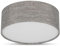 REV Deckenleuchte - Deckenlampe rund 30cm mit Stoff-Lampenschirm im Vintage-Look – ideal für Schlafzimmer & Wohnzimmer, braun-silber