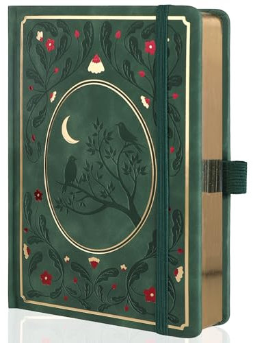 TIEFOSSI Bullet Dot-Notizbücher, A5 Hardcover-Punkttagebücher für schreibende Frauen, 160 g/m² dickes Papier, 190 nummerierte Seiten, für die Planerorganisation