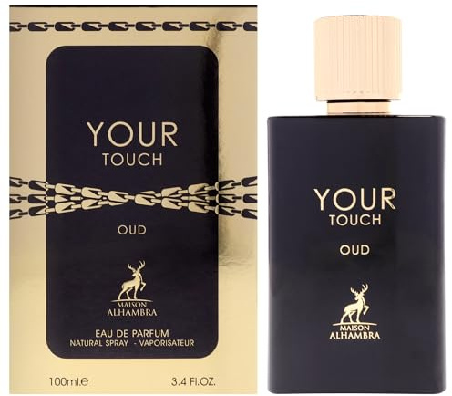 Maison Alhambra Your Touch Oud - Aromatic, Sweet, Woody - Eau de Parfum Long-Lasting Fragrance for Unisex, 3.4 Ounce / 100 ml
