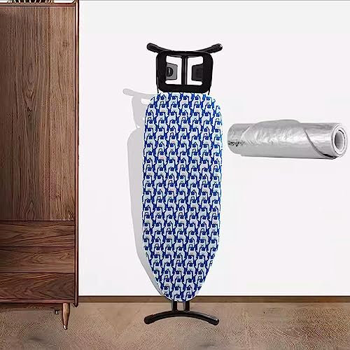HUNTFF Heavy Duty Ironing Board Cover Standard Iron Board Replacement Cover Ironing Board Cover and Pad, with Heat-Reflective Coating Felt Padding/D