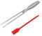 Wjelet 1 Pcs Carving Fork for Meat, Stainless Meat Fork Carving with 1 Oil Brush for Slicing and Serving Roasts, Turkey, BBQ and Meats
