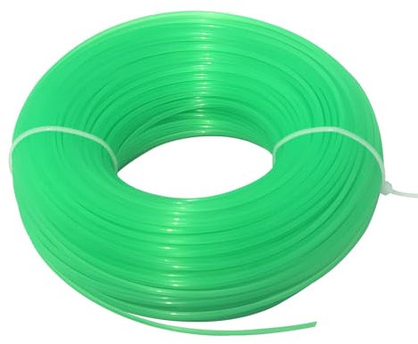 SUKITMISO Nylon Mähfaden Trimmerfaden 2,0 mm x 100 m Mähfaden Trimmerschnur Rasentrimmerspulen für Rasentrimmer