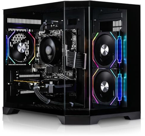 ADMI Gaming PC - AMD Ryzen 5 7600 - NVIDIA RTX 5060 8GB GDDR7-16GB DDR5-1TB NVMe - WIFI - Mars RGB Panoramic Case (Black) - No Operating System
