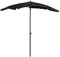 WKIEQACO Home & Garden,Muebles Sombrilla de jardín con poste 200 x 130 cm, color negro