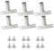 Lot de 6 supports de poignée de balai en métal pour outils de nettoyage avec vis