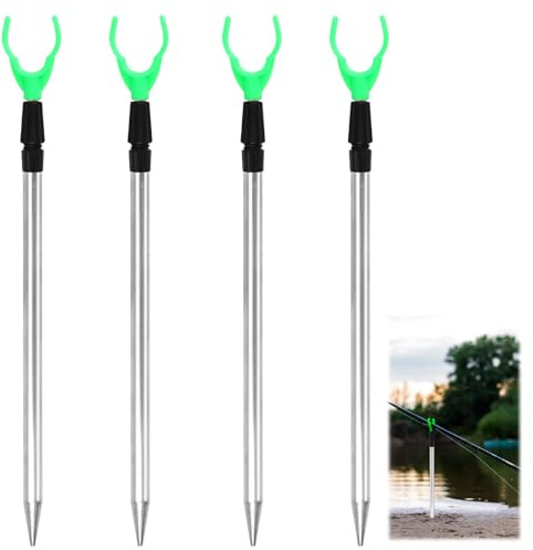 4pcs Fishing Rod Holder Set Bankstick Adjustable Extending Rod Rest | Fishing Bracket Accessories Telescopic Fishing Rod Stand Set 40 - 80cm for Sea Lake River Anglers Coarse Carp