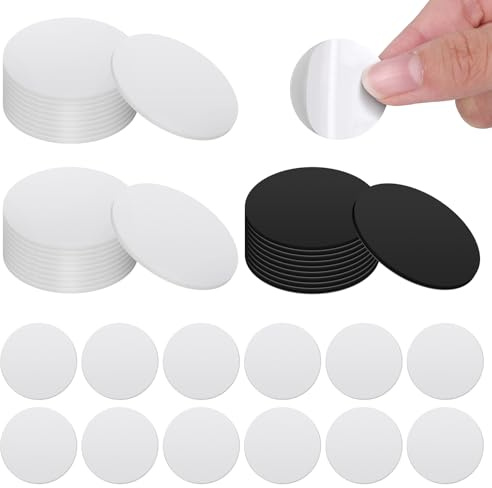 NFC Sticker NTAG215 40 Stück, 25mm Runde PVC Aufkleber Schwarz Weiß | NFC Tags mit Kleberücken, wasserdicht und wiederbeschreibbar, 40 Stück mit 504 Byte für Smart Home, Visitenkarte und WLAN