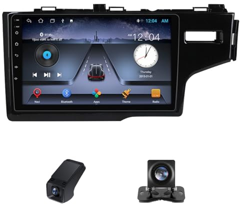 Radio estéreo para Honda Jazz 3 2015-2020 Fit 3 GP GK 2013-2020 2 DIN con Bluetooth/CarPlay inalámbrico y Android Auto, Pantalla táctil HD de 9 Pulgadas/FM RDS/cámara de visión(A,M100CP)