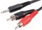 CDL Micro Câble jack stéréo 3,5 mm vers 2 prises phono RCA Noir 10 m