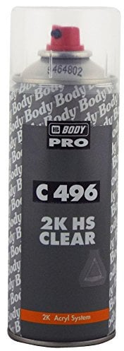 HB Body Professional 2K Clear Coat Lacquer 400ml Clearcoat Aerosol Fast Drying Crystal Clear High Gloss Finsih Highly Durable