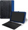LiuShan Teclado Funda para Amazon Fire HD 10,Detachable Teclado(Teclado QWERTY Formato inglés) PU con Soporte Caso para Amazon Fire HD 10 Tablet(5th /7th /9th Generation) 10.1 Tablet,Azul