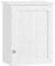 SoBuy Hängeschrank Bad – Badezimmerschrank hängend mit Tür verstellbaren Ablagen, Wandschrank aus Holz, für Küche, Flur, Gäste-WC – Medizinschrank, Weiß, 40x52x23cm, BZR19-W