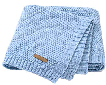 Odot Babydecke Mädchen Jungen, Babydecken 80 x 100 cm Strickdecke Weich und Atmungsaktiv, Kuscheldecke für Badetuch, Kinderdecke Neugeborene Geschenke
