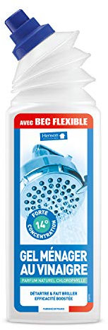 Gel Ménager au Vinaigre Blanc – Forte Concentration 14° : Détartre, nettoie et Fait Briller – Bec Flexible Pratique –750 mL – 100% Naturel sans conservateurs ni allergènes