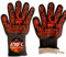 Feuerfeste Handschuhe BBQ - Grillhandschuhe by Beefstone - bis 450°C hitzebeständige, waschbare Ofenhandschuhe/Kochhandschuhe/Backhandschuhe aus Silikon/Deyan-Faser/Baumwolle 34cm, 1 Paar