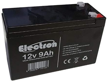 Batería de plomo recargable 12 V 9 Ah Lead Acid AGM VRLA Faston F2 para alarmas antirrobo, sistemas de seguridad, baterías de repuesto para UPS USV, Solarpanel