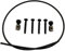 KlickFix Ersatzteil Set Lenkeradapter, Ersatzteile Fahrradkorb Halterung, Schrauben, Seil und Klemmschraube