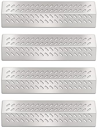 YOUFIRE Heat Plate Shield Stainless Steel 17 5/8 x 5 Gas Burner Cover Grill Replacement Parts for Bull 18248 LP, Outlaw 26038, Angus 47628, Steer Premium 69008 and Others, 4 Pack Flame Tamer