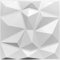 Stockholm 3D Wall Panels - Matt White PVC Panels - 50cm X 50cm Ceiling Panels Covers 32 Sq. Feet - 3D Panels for Interior Wall Décor in Living Room, Bedroom, and Office - 12 Pack PVC Ceiling Panels