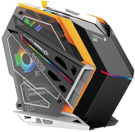 Computer Cases,Mid-Tower PC Gaming Case M-ATX/ITX - Front I/O USB 3.0 Port - Tempered Glass Side Panel - Cable Management System - Water-Cooling Ready (Color : Black)