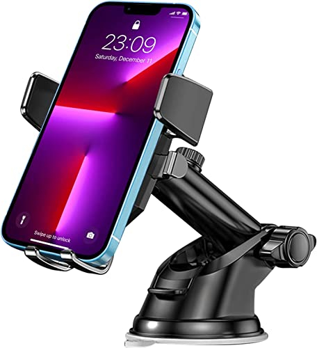 Bnimtm 3 en 1 Support Téléphone Voiture Rotation à 360° Universel Support Portable Voiture Auto pour Pare-Brise Compatible avec iPhone Samsung Huawei LG etc.