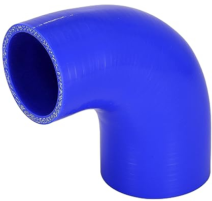 X AUTOHAUX 51-63mm 2-2,5 ID 90 Grados Acoplador Manguera de Silicona Azul para Coche