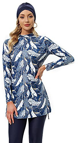 seafanny Damen Modest Badeanzug 3 Stück Full Cover Hijab Burkini XL(42)