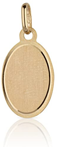NKlaus Medallion Oval schlicht Rohling DIY Anhänger Anhänger Gravur Medaille 333 Gelb Gold 8 Karat personalisierbar 13196