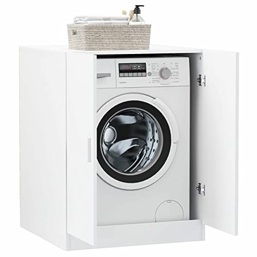 Susany Meuble de Machine à Laver Armoire de Salle de Bain Meuble pour Lave-Linge Blanc 71x71,5x91,5 cm