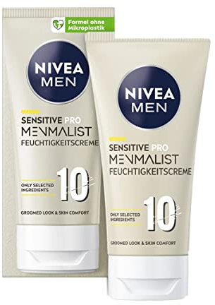 NIVEA MEN Sensitive Pro Menmalist Feuchtigkeitscreme (75 ml), beruhigende Gesichtspflege für Männer mit 10 ausgewählten Inhaltsstoffen, Gesichtscreme spendet 24h Feuchtigkeit