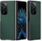 Coque Oppo Find N/Motif en Cuir Fin croisé Slim Shell PC Style Tout Compris, Housse de téléphone Portable Pliable 180˚ pour Oppo Find N-Vert