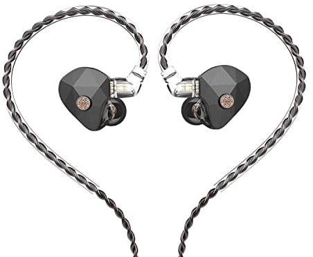 Hidizs MM2 in-Ear Monitors, Hybrid IEM earphones, 6mm Low-Voltage Magneto-Static BM Driver and 10.2mm Dynamic Driver, Magneto Static Hybrid Dual Drivers Hi-Res IEMs with 3 Tuning Valves
