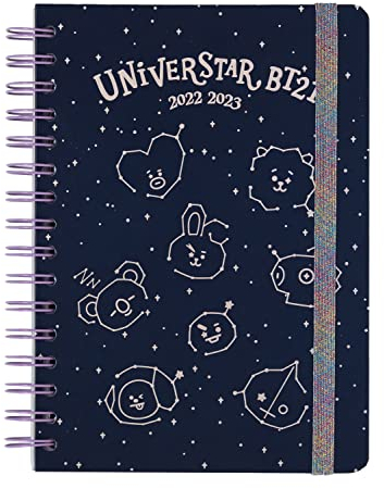 Grupo Erik Schulplaner 2022 2023, BT21 Schulkalender 2022 2023, Kalender für die Schule, Wochenplaner 12 Monate A5 Format