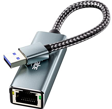 fairikabe Adaptateur réseau USB 3.0 vers RJ45 Gigabit NIC Adaptateur USB pour Ordinateur Portable, Nintendo Switch, PC, MacOS, Linux, Windows