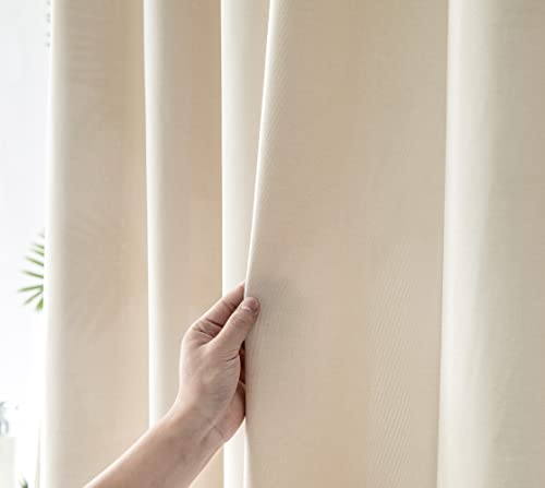 YEVDA Top Leinen Stoff Duschvorhang 240x200cm Wasserdicht Anti-Schimmel für Badezimmer beige 240x200cm