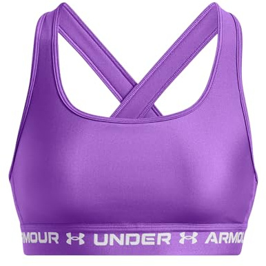 Under Armour Crossback Mid Sport-BH Damen lilaweiss, XS Damen