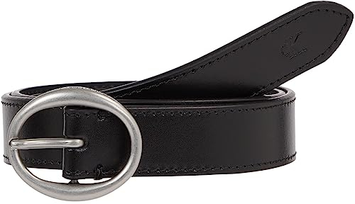 Calvin Klein Jeans Damen Gürtel Classic 2,5 cm Ledergürtel, Schwarz (Black), 80
