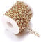 15 Feet Aluminum Curb Cross Chains 6x1.7mm Links Cable O-Shaped Chains Necklace Chain Link Gold with Spool for DIY Craft Bracelet Jewelry Making