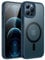JETech Magnetic Case for iPhone 12 Pro Max 6.7-Inch Compatible with MagSafe, Translucent Matte Back Slim Shockproof Phone Cover (Blue)