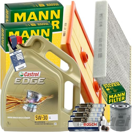 Inspektionspaket + 1x5L 5W-30 Motoröl passend für Golf VII