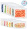 Minicoco 12 Pack Reusable Food Storage Bags Freezer Safe Snack Bags BPA Free Eco-Friendly and Leakproof Food Storage Pouches for Keeping Sandwich,Snacks,Fruit,6 Medium,6 Large (Clear)